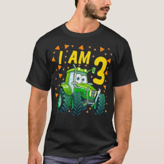 Kinder Tractor 3. Geburtstag Sohn Bauer 3 Jahre al T-Shirt