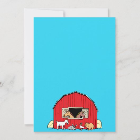 Kinder Tractor Thema Geburtstag Einladung (Rückseite)