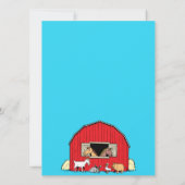 Kinder Tractor Thema Geburtstag Einladung (Rückseite)