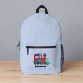 Kinder Train Boys Blue Individuelle Name Bedruckter Rucksack