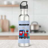 Kinder Train Boys Blue Individuelle Name Edelstahlflasche