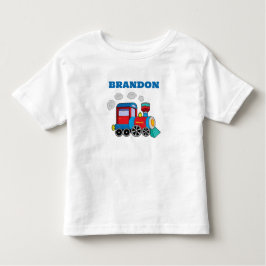 Kinder Train Boys Blue Individuelle Name Kleinkind T-shirt