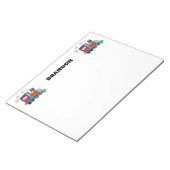 Kinder Train Boys Blue Individuelle Name Notizblock (angewinkelt)