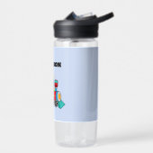 Kinder Train Boys Blue Individuelle Name Trinkflasche (Links)