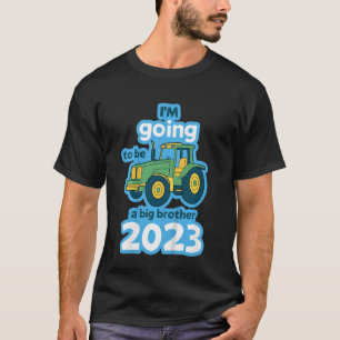Kinder Traktor ich werde ein großer Bruder 2023 T-Shirt