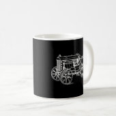 Kinder Traktor Klassischer Traktor Garten Mens Vin Kaffeetasse (VorderseiteRechts)