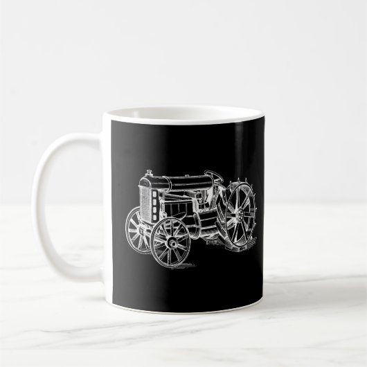 Kinder Traktor Klassischer Traktor Garten Mens Vin Kaffeetasse (Links)