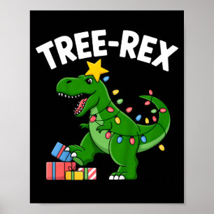 Kinder Tree-Rex Weihnachten Dinosaurier T-Rex Shir Poster