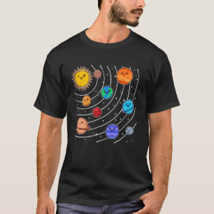 Kinder Trendige Planeten Sun Teens Children Kinder T-Shirt