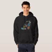 Kinder Trex Bunny Traktor Brecheier Osterjunge Hoodie (Vorne ganz)
