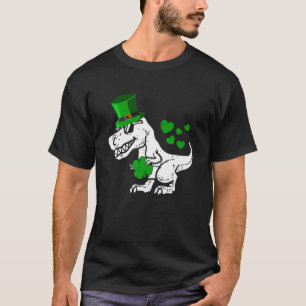 Kinder Trex Dino Niedlich Baby Boy St Patrick Day  T-Shirt