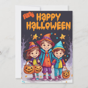 Kinder Trick-or-Treat Halloween-Party Einladung