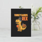 Kinder Turkeysaurus Rex Türkei Dino Kleinkind Boys Einladung (Stehend Vorderseite)