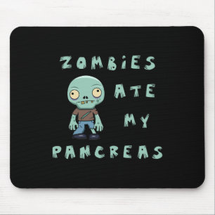 Kinder Typ 1 Diabetes Halloween - Zombies Ate Panc Mousepad