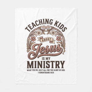 Kinder über Jesus unterrichten ist mein Amt Vintag Fleecedecke