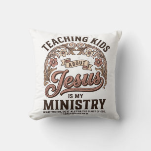 Kinder über Jesus unterrichten ist mein Amt Vintag Kissen