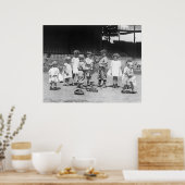 Kinder und Baseball, Anfang der 1900er Poster (Küche)