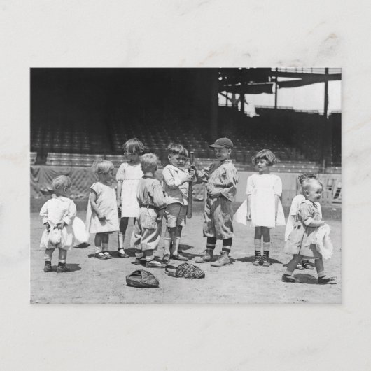 Kinder und Baseball, Anfang der 1900er Postkarte (Vorderseite)