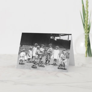 Kinder und Baseball, frühe 1900s Karte