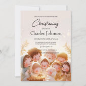 Kinder- und FamilienIllustration Son Christening Einladung (Vorderseite)