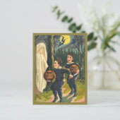 Kinder und Geist der Angst - Vintages Halloween Postkarte (Stehend Vorderseite)
