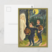 Kinder und Geist der Angst - Vintages Halloween Postkarte (Vorne/Hinten)