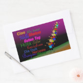 Kinder und Hallo in vielen Sprachen Rechteckiger Aufkleber (Umschlag)