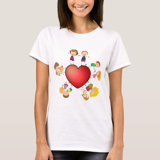 Kinder und Herz T-Shirt (Vorderseite)