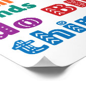 Kinder und Jugendliche helfen kleinen Händen, Groß Poster (Ecke)