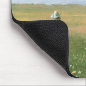 Kinder und junge Mädchen, die Blumen auswählen Mousepad (Ecke)