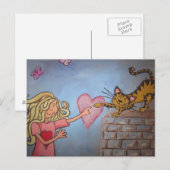 Kinder und Katzen Postkarte (Vorne/Hinten)