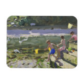 Kinder und Möwen Looe 2013 Magnet (Horizontal)