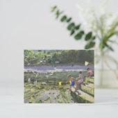 Kinder und Möwen Looe 2013 Postkarte (Stehend Vorderseite)
