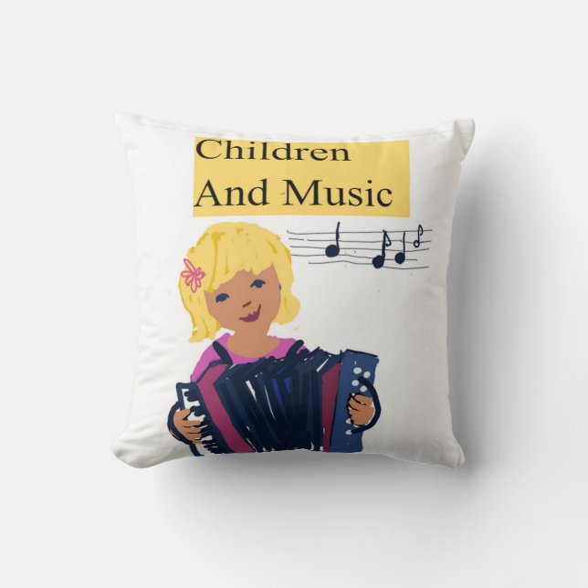 Kinder und Musik Kissen (Vorderseite)