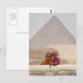 Kinder und Pyramiden Postkarte (Vorne/Hinten)