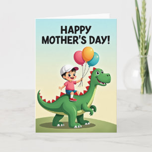 Kinder- und Reptilien-Muttertagskarte Karte