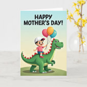 Kinder- und Reptilien-Muttertagskarte Karte (Gelbe Blume)
