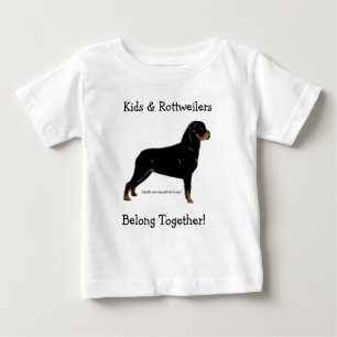 Kinder und Rottweiler gehören zusammen! Baby T-shirt