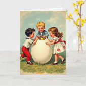 Kinder und Schlupfszene Karte (Gelbe Blume)