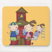Kinder und Schoolhouse-T - Shirts und Geschenke Mousepad (Vorne)