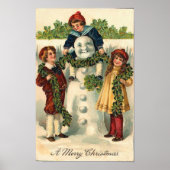 Kinder und Snowman Card Poster (Vorne)