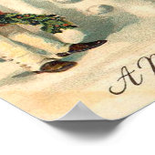 Kinder und Snowman Card Poster (Ecke)