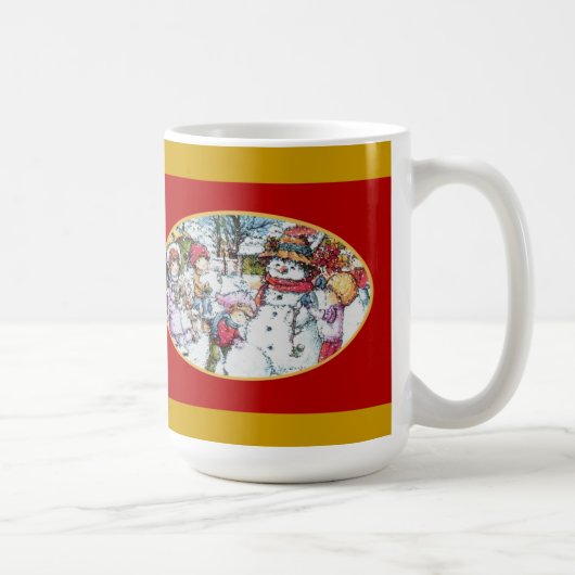 Kinder und Snowman-Tasse Kaffeetasse (Rechts)