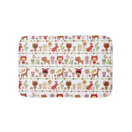 Kinder-und Tier-Muster Badematte (Vorderseite)