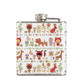 Kinder-und Tier-Muster Flachmann (Rückseite)