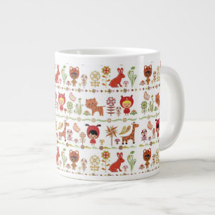 Kinder-und Tier-Muster Jumbo-Tasse