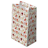 Kinder-und Tier-Muster Kleine Geschenktüte (Rückseite Schrägansicht)