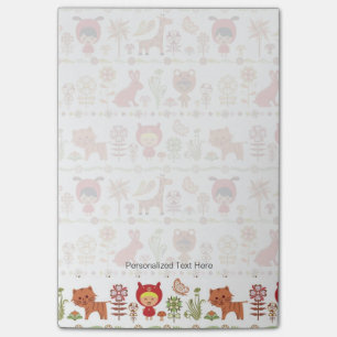 Kinder-und Tier-Muster Post-it Klebezettel