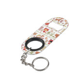 Kinder-und Tier-Muster Schlüsselanhängerflaschenöffner (Rückseite Schrägansicht)