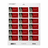 Kinder und Weihnachtsbaum - Vintage Abbildung Adressaufkleber (Vorne)